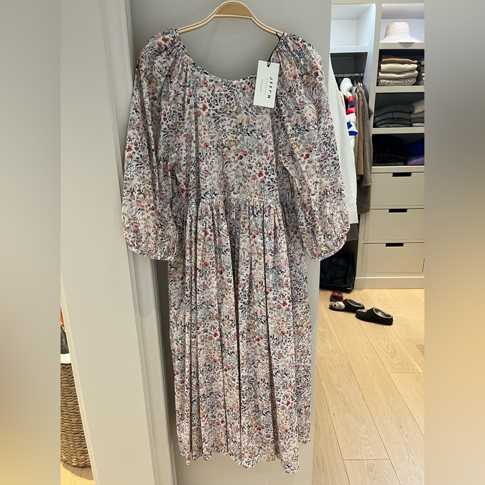 Floral Long Sleeve Dress - Multicolor